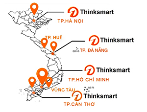 Thinksmart có cho nhánh và văn phòng khắp 3 miền Bắc-Trung-Nam