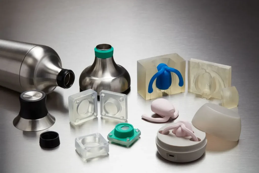 Các chi tiết silicone được tạo ra bằng khuôn in 3D trên máy in 3D SLA của Formlabs.